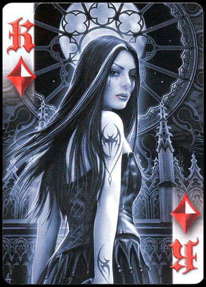 Bicycle Anne Stokes Dark Hearts Король бубен