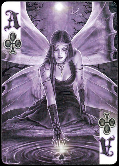 Bicycle Anne Stokes Dark Hearts Туз треф