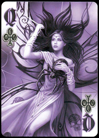 Bicycle Anne Stokes Dark Hearts Дама треф