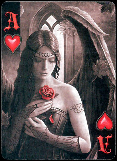 Bicycle Anne Stokes Dark Hearts Туз червей