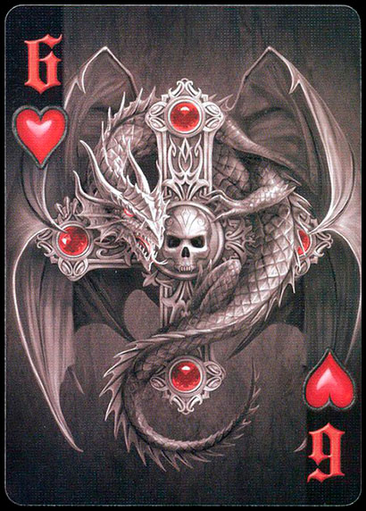 Bicycle Anne Stokes Dark Hearts Шестерка червей