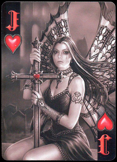 Bicycle Anne Stokes Dark Hearts Валет червей