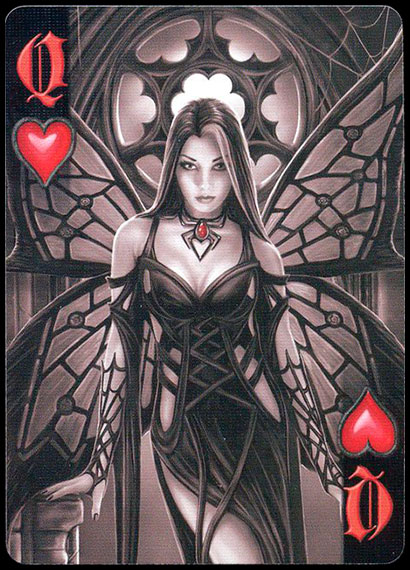 Bicycle Anne Stokes Dark Hearts Дама червей